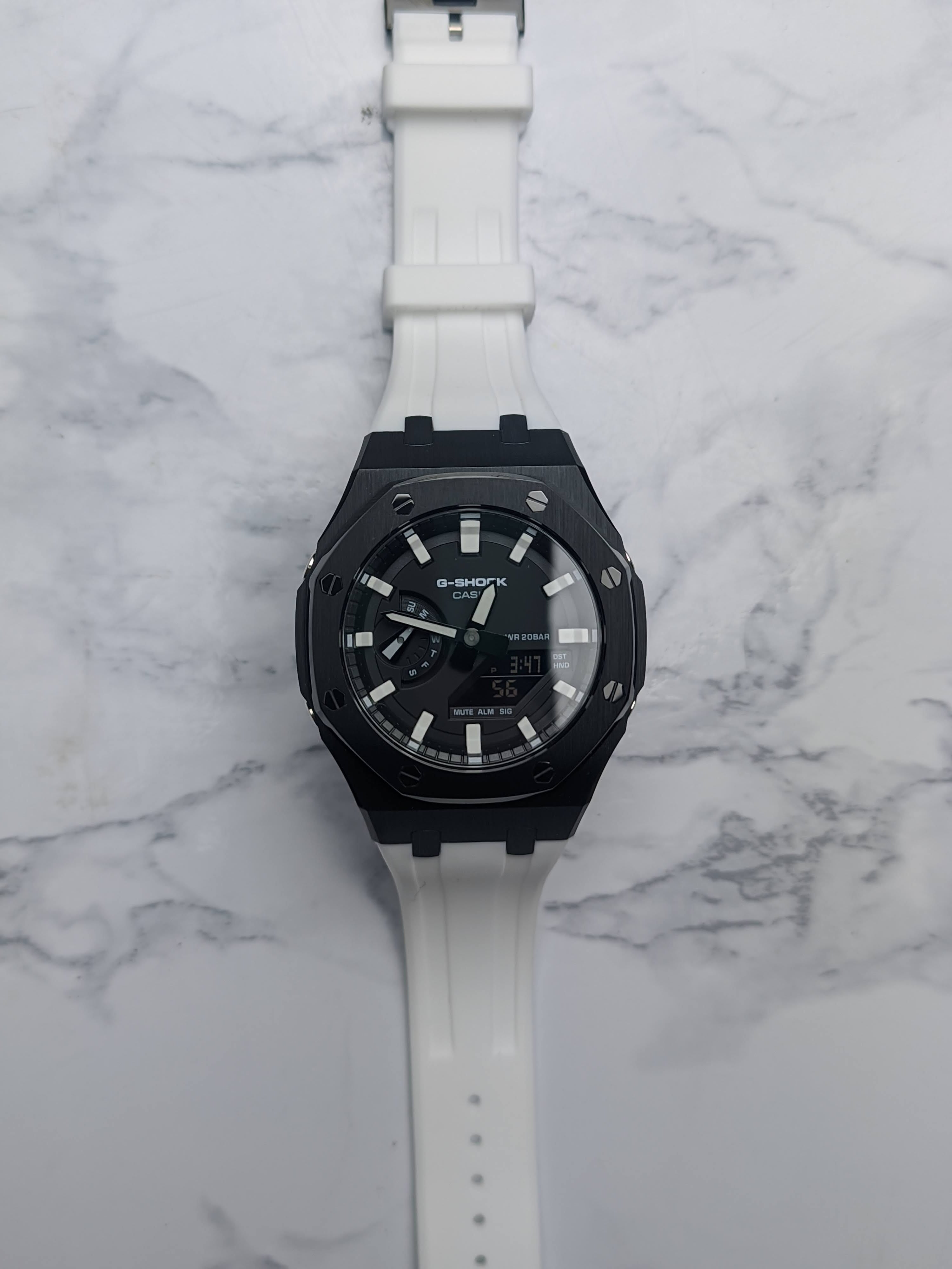 G Shock GA-2100 Watch (Panda) (Black and White) high quality