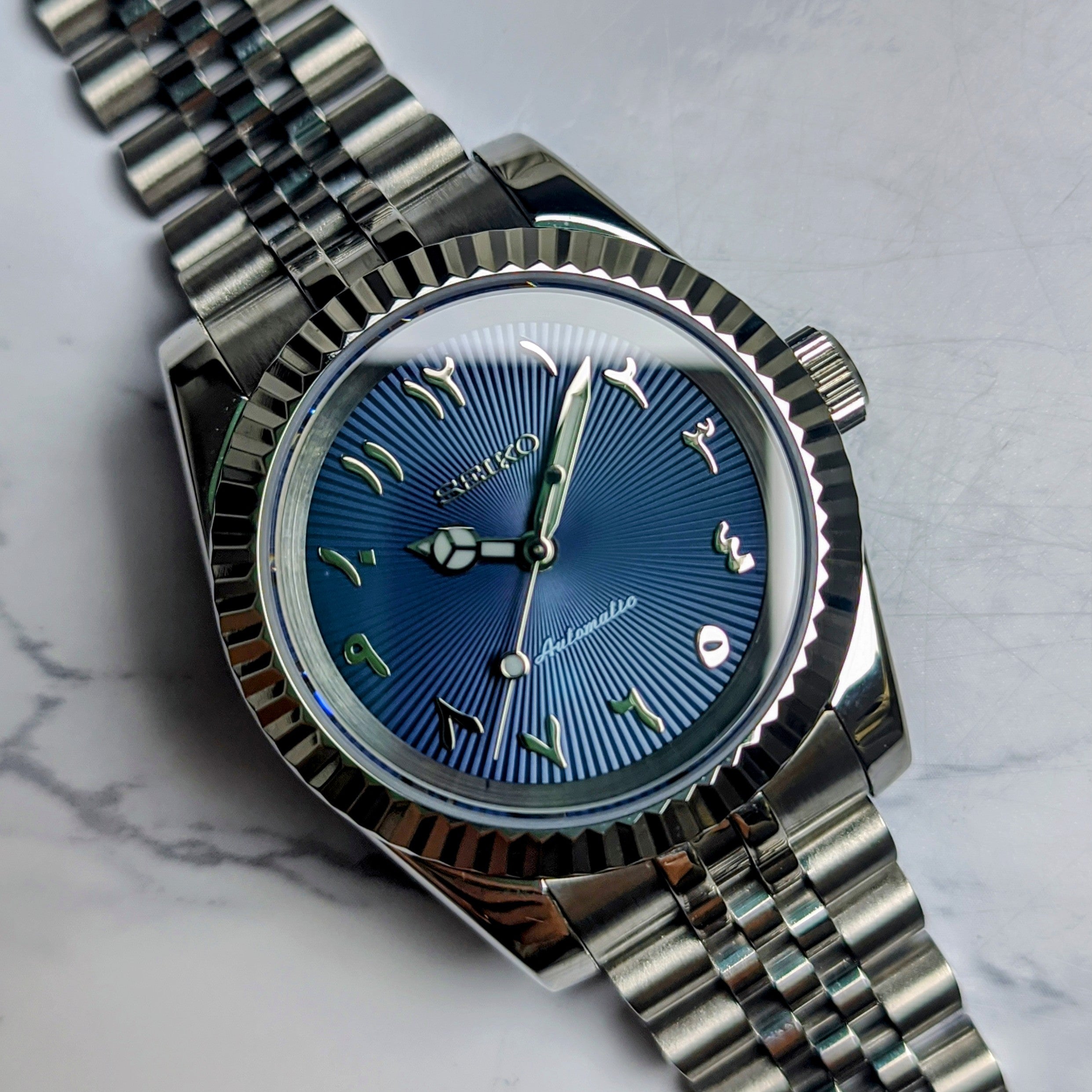 Ocean Blue Arabic Dial NH35 Build